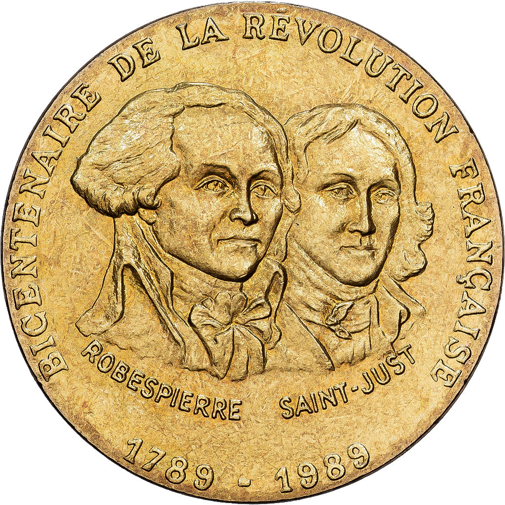 France, Medal, Robespierre & Saint-Just, Bicentenaire de la Révolution