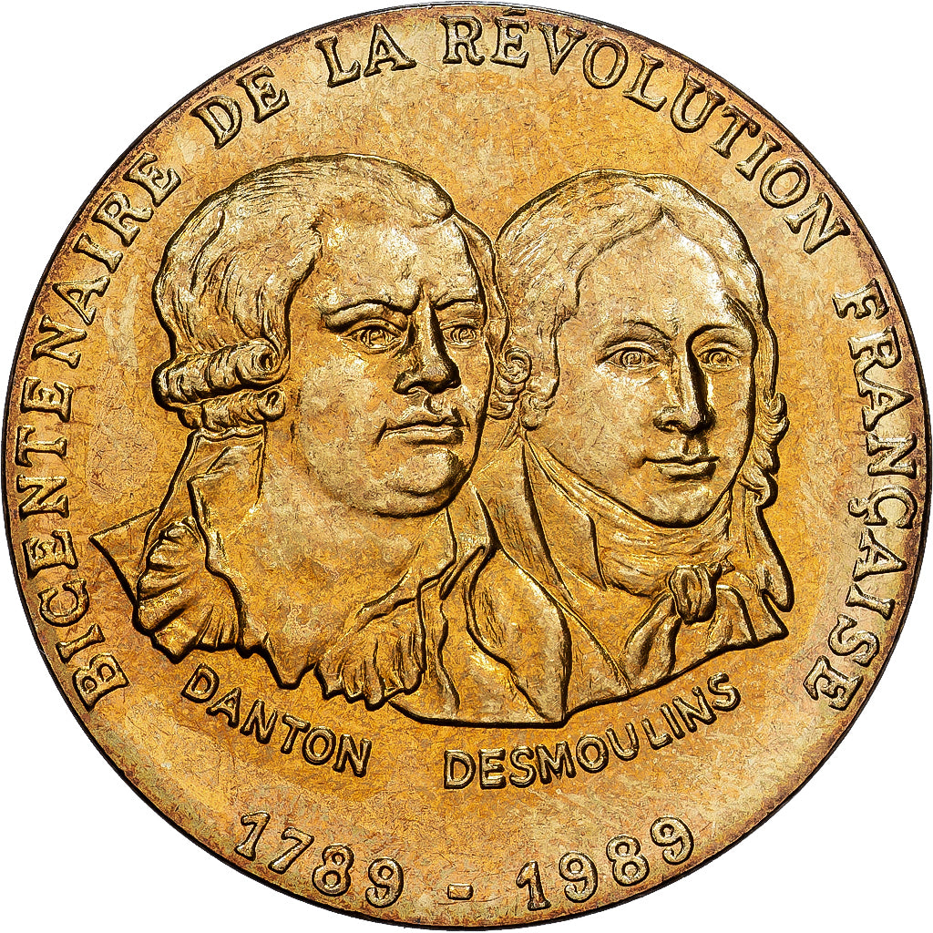 France, Medal, Révolution Française, Danton-Desmoulin, Copper-nickel