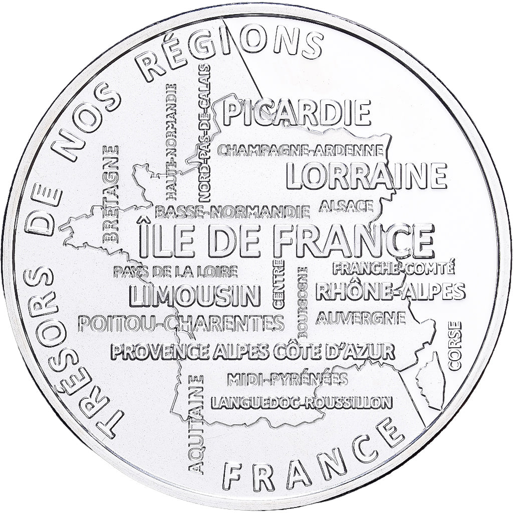 France, Medal, Les Régions de France, Alsace, Silver, MS(65-70)