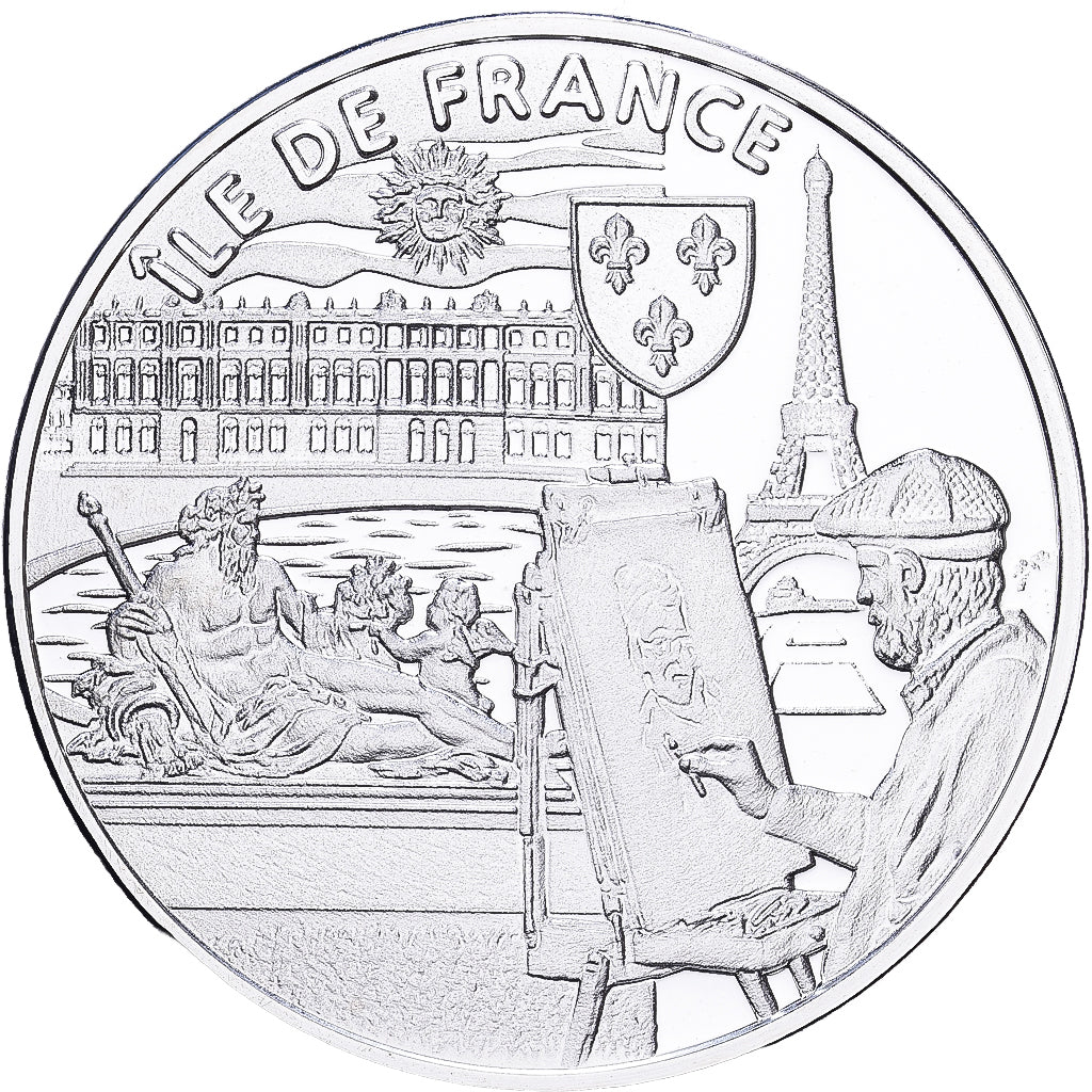 Francia, medaglia, Nos Région, Ile de France, Argento, FDC