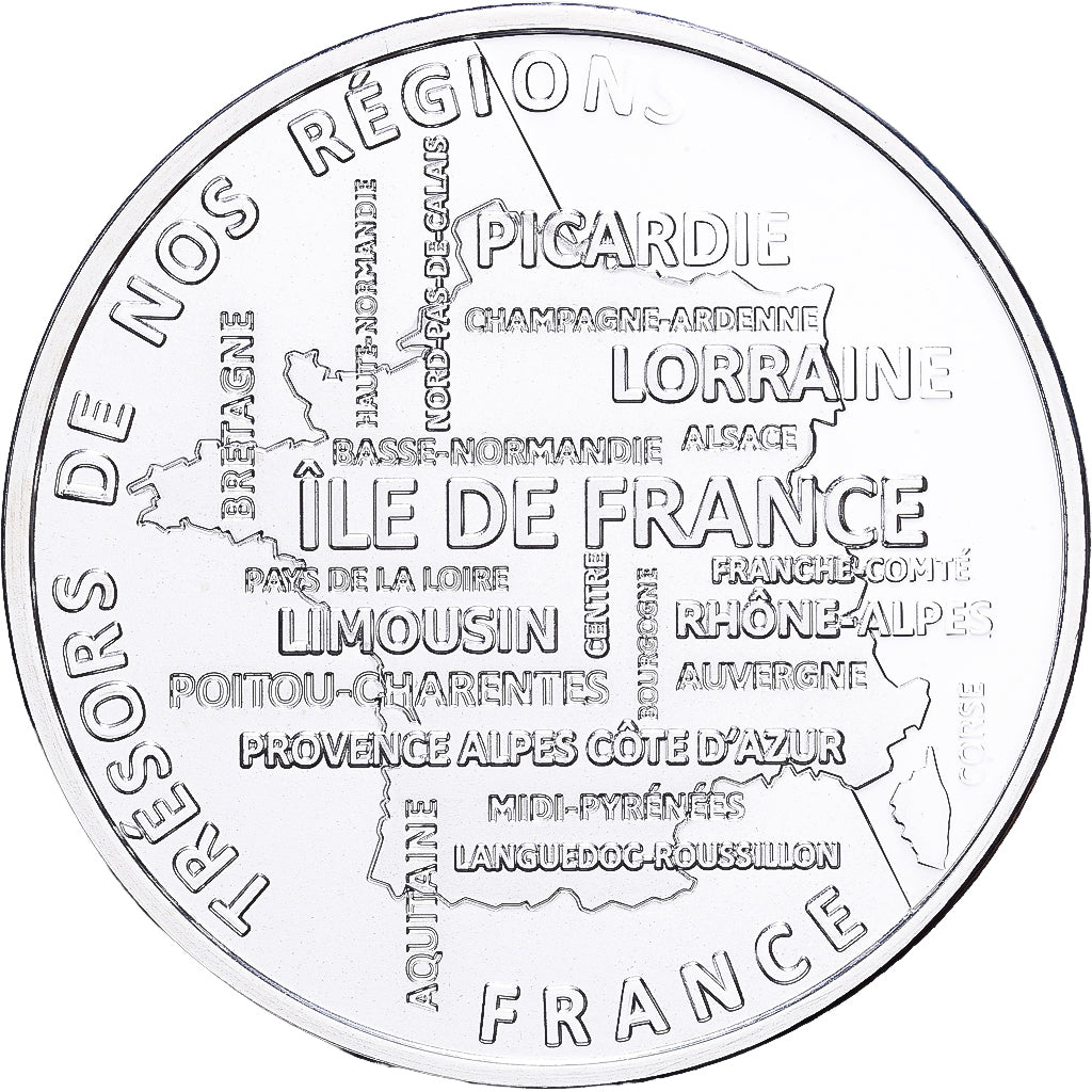 Francia, medaglia, Nos Région, Ile de France, Argento, FDC