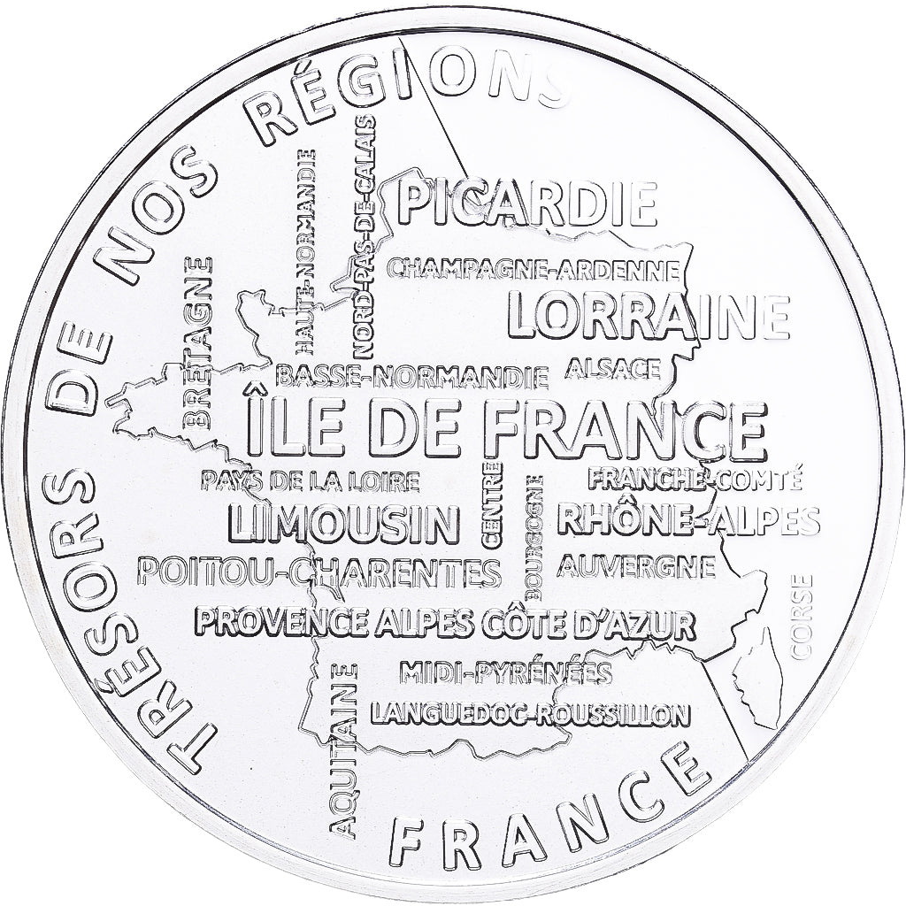 Frankrijk, Medaille, Régions de France, Provence Alpes Côte d'Azur, Zilver
