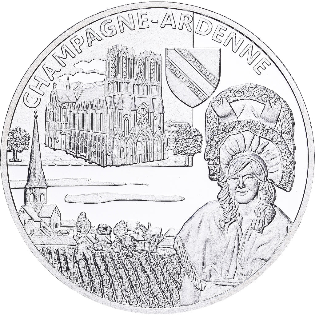France, Medal, Région Champagne Ardennes, Silver, MS(65-70)