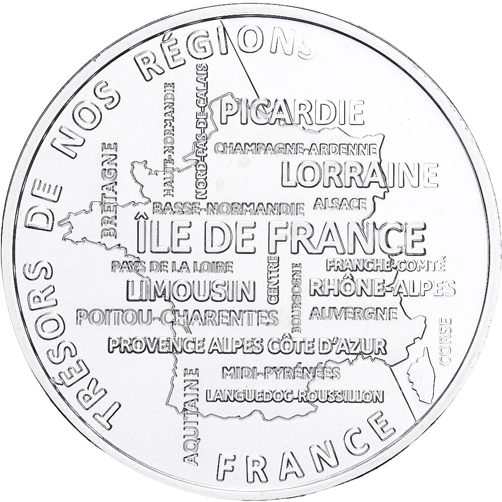 France, Medal, Nos Régions, Bourgogne, Silver, MS(65-70)