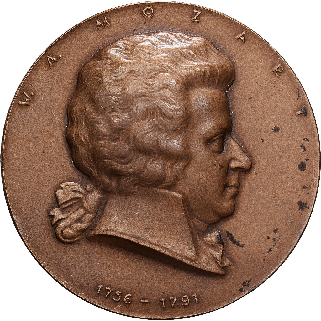 France, Medal, Musique, Mozart, Wien, Bronze, AU(50-53)