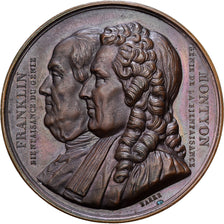 France, Médaille, Société Franklin et Montyon, 1833, Bronze, SUP, Barre