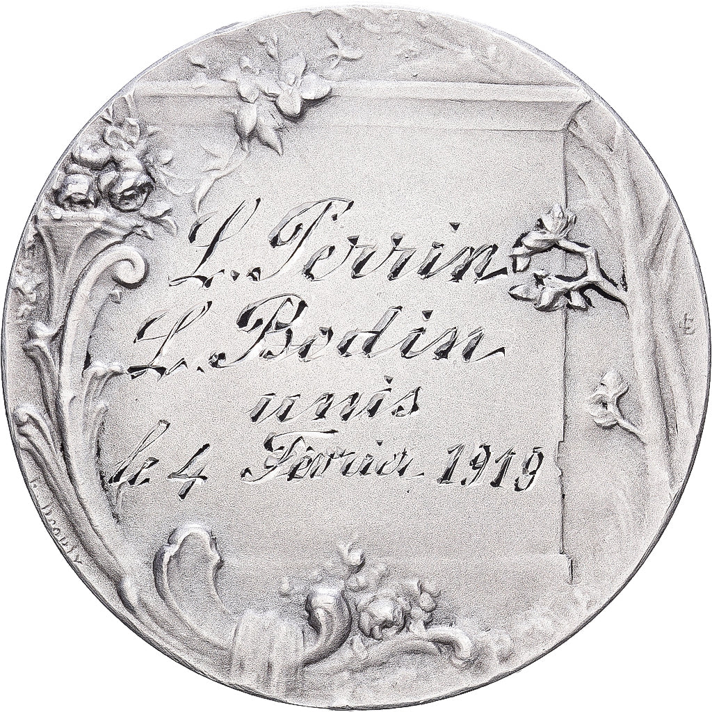 Frankreich, Medaille, Noces, Mariage, Religion, 1919, Silber, Chalin, UNZ