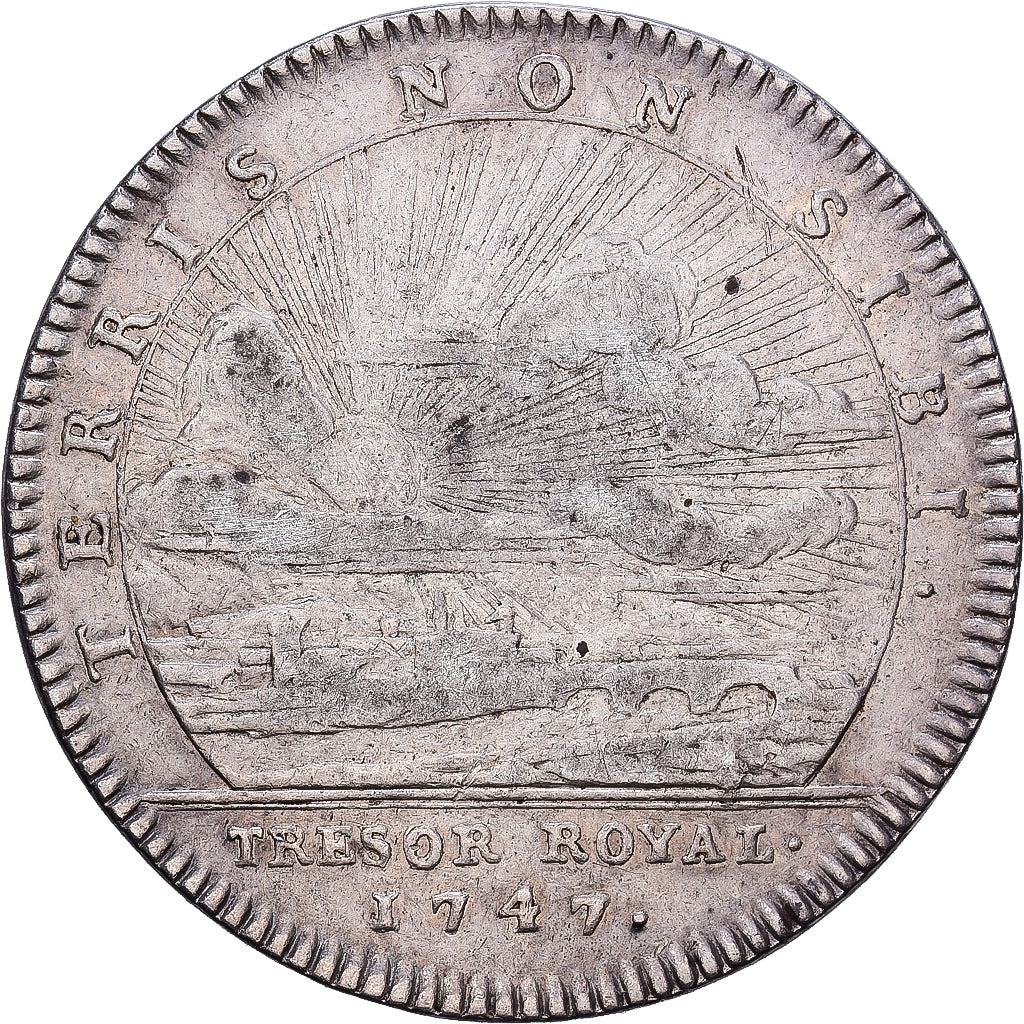 Francja, Token, Louis XV, Trésor Royal, 1747, Srebro, EF(40-45), Feuardent:2071