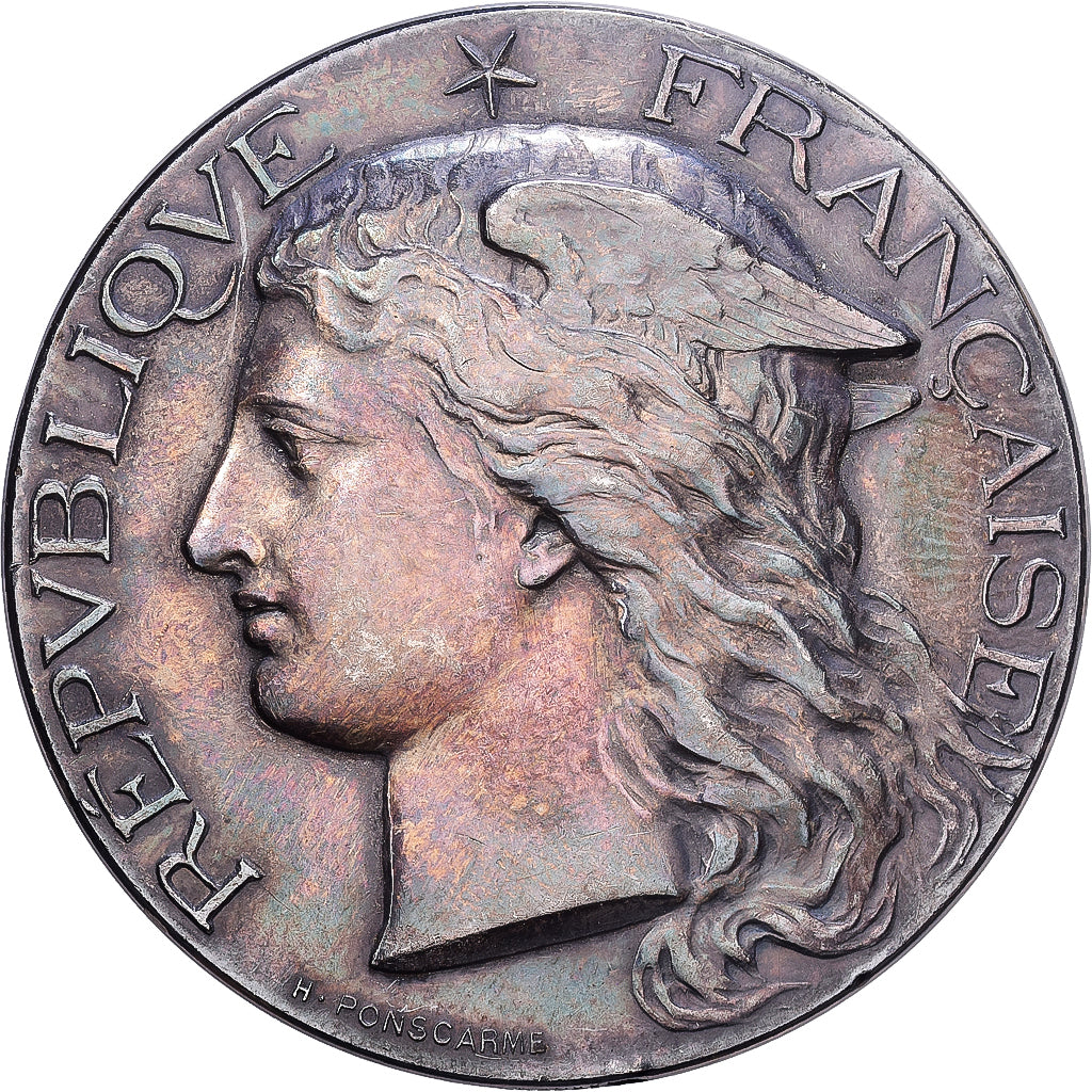 France, Medal, Ferme Ecole de Puilboreau, 1891, Silver, Ponscarme, AU(55-58)