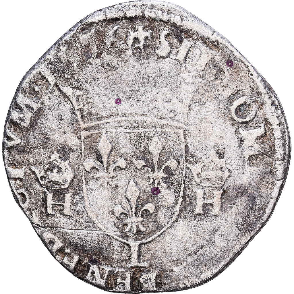 France, Teston, 1576, Bayonne, Argent, TB, Sombart:4654