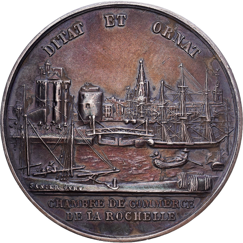 França, Token, Chambre de Commerce de La Rochelle, Prata, Sanier, AU(55-58)