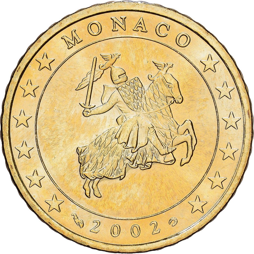 Monaco, 50 Euro Cent, 2002, Paris, SPL, Ottone, KM:172