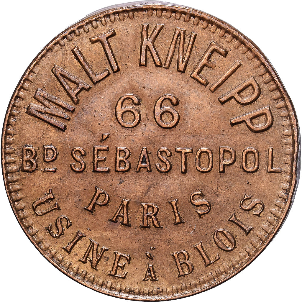 Frankrijk, Token, Malt Kneipp, Brass covered cardboard, PR