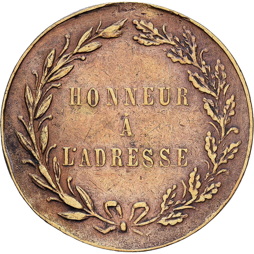 Francja, medal, Honneur à l'Adresse, Mosiądz, AU(50-53)