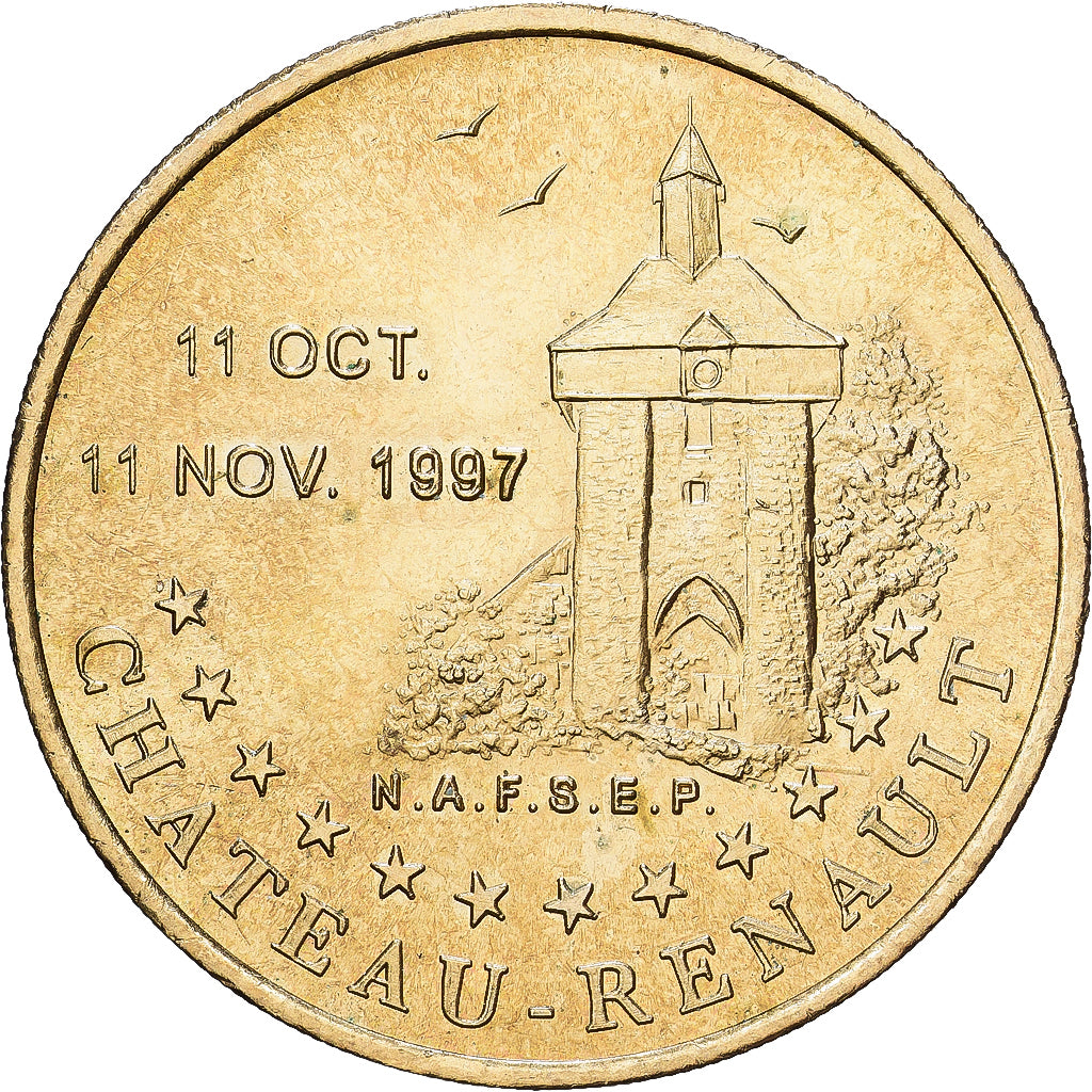 France, Euro, Château Renault, Tours et Touraine, 1997, TTB