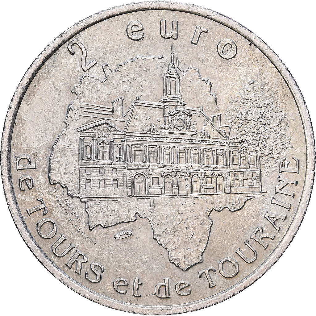 Francia, 2 Euro, Euro des Villes, 1997, Sin información, Tours et de Touraine -