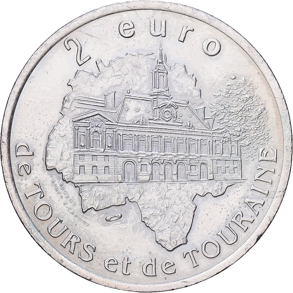 Frankreich, 2 Euro, Euro des Villes, 1997, Tours et Touraine, SS