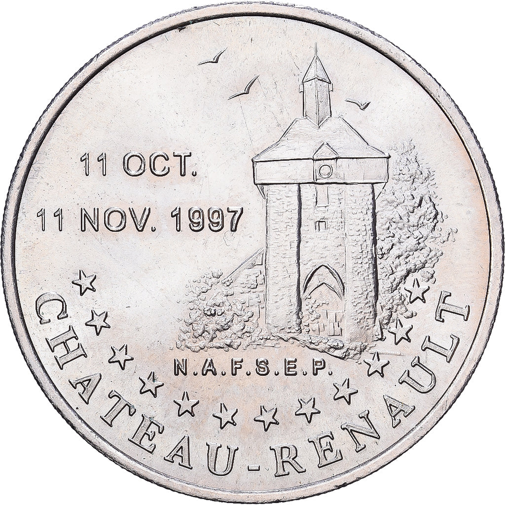 France, 2 Euro, Euro des Villes, 1997, Tours et de Touraine - Chateau-Renault