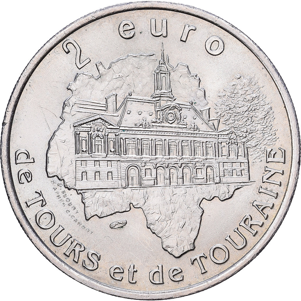 Frankreich, 2 Euro, Euro des Villes, 1997, Tours et de Touraine -