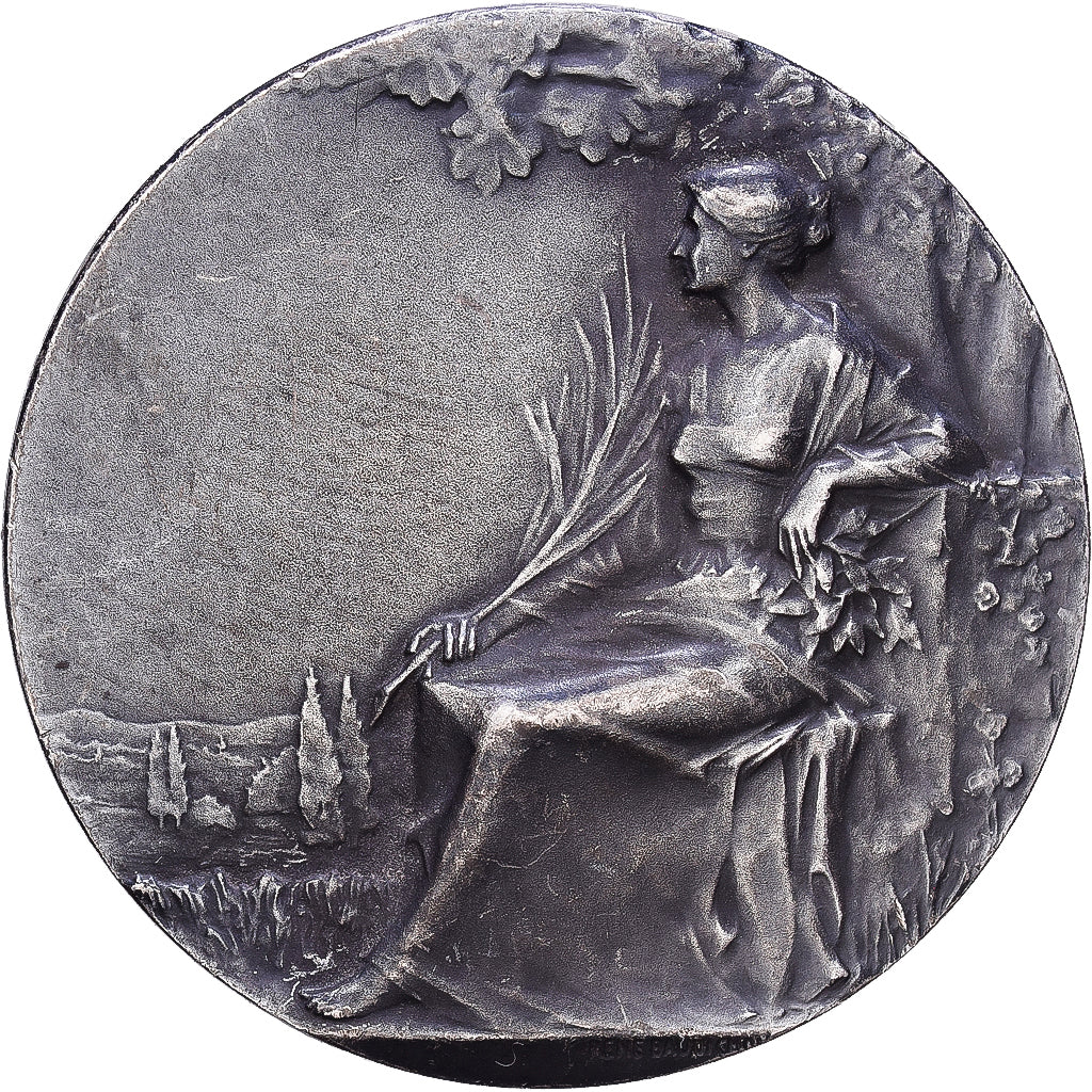 France, Médaille, Concours Inter-scolaire d'Epée, 1906, Argent, TTB+