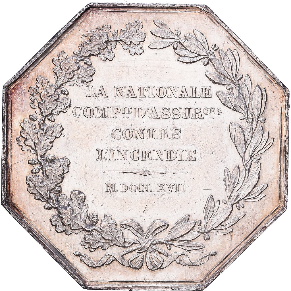 France, Jeton, La Nationale, Compagnie d'assurances contre l'incendie, 1830