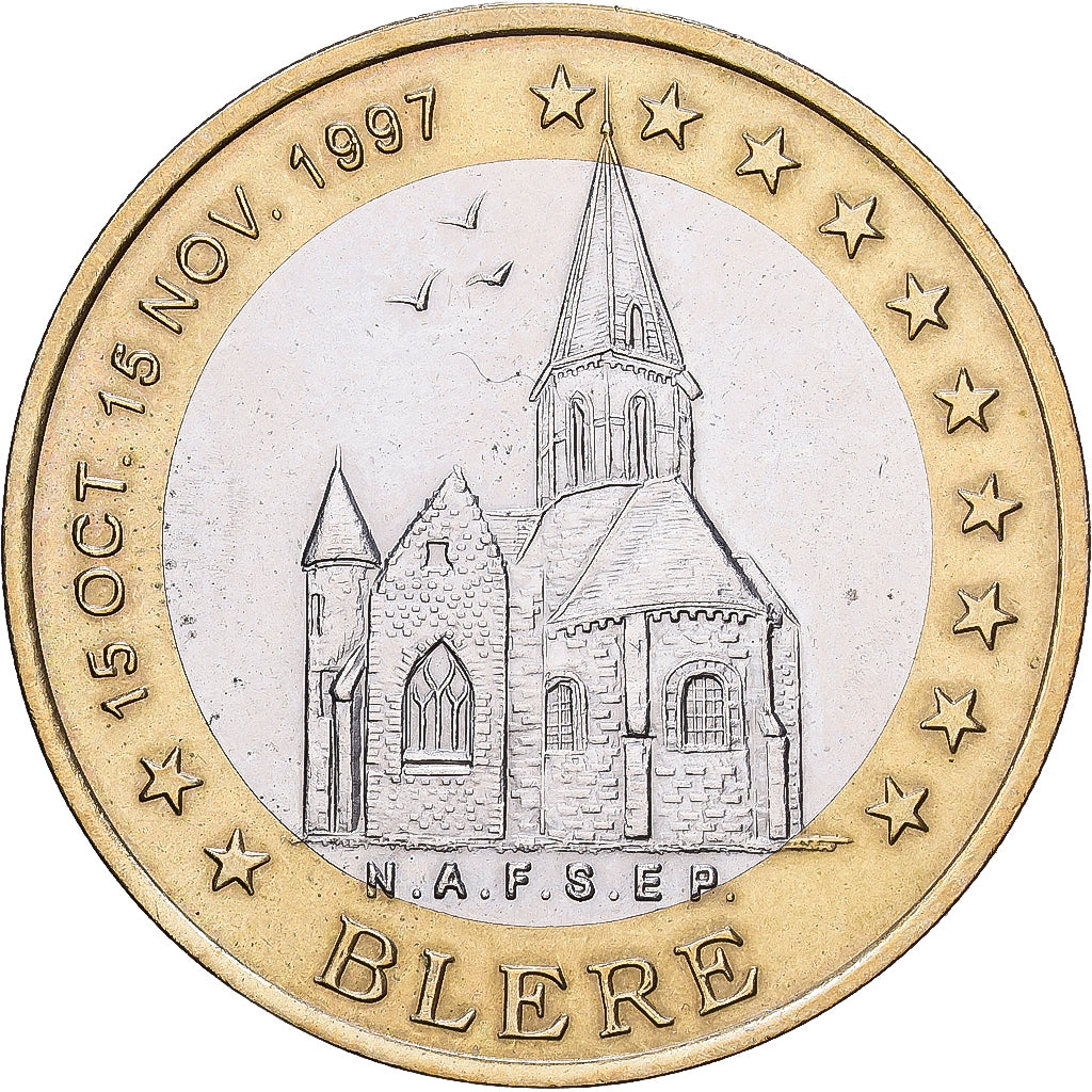France, 10 Euro, Tours et de Touraine - Bléré, 1997, Bimétallique, SUP