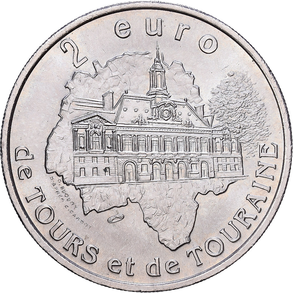 Francja, 2 Euro, Euro des Villes, 1997, ND, Tours et de Touraine - Richelieu