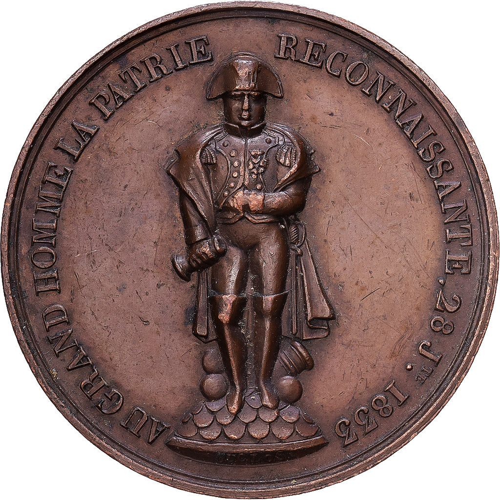 Francia, medalla, Restauration de la statue de Napoléon par Louis-Philippe