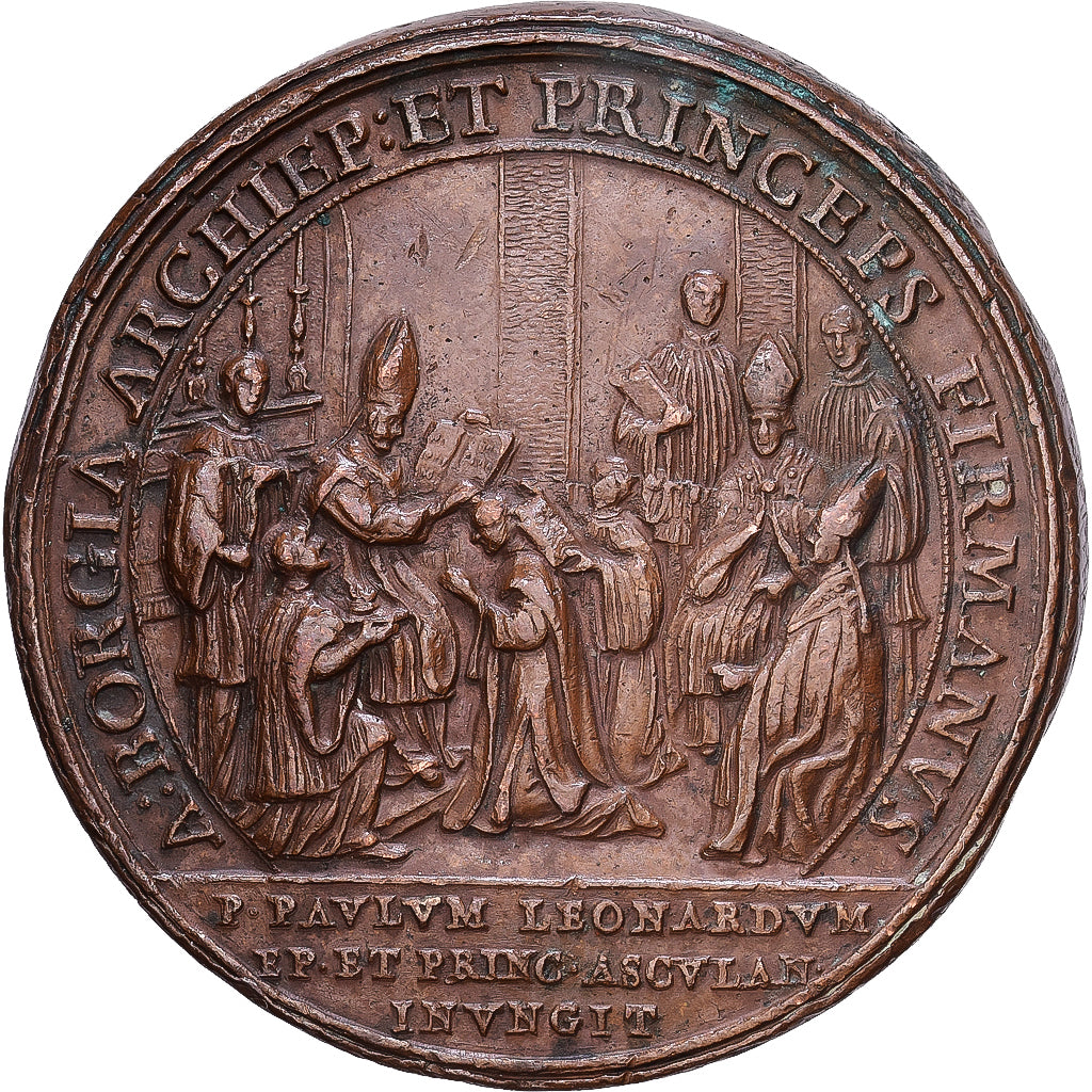 Vaticaanstad, Medaille, Benoit XIV, Consacrazione di Paolo Leonardi a Vescovo di