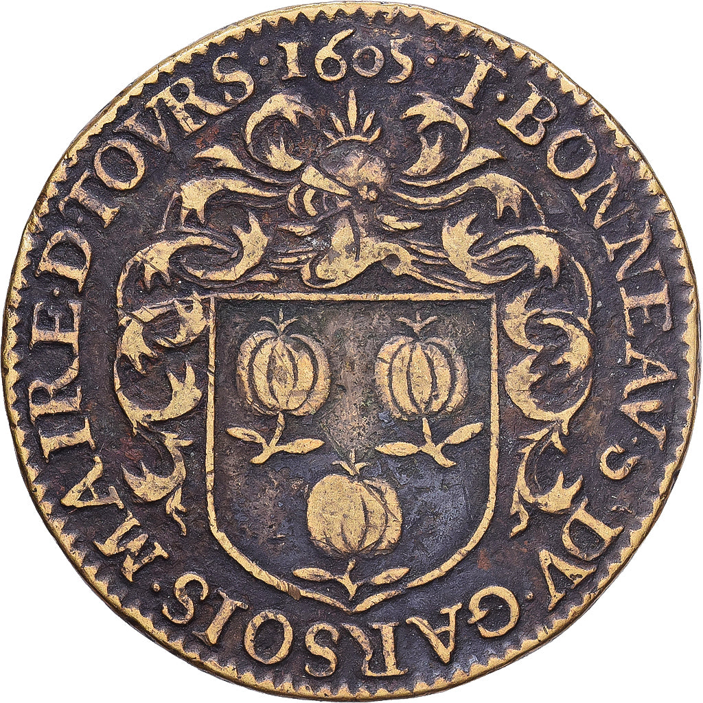 Frankreich, betaalpenning, TOURAINE - NOBLESSE ET VILLES Thomas Bonneau, Maire