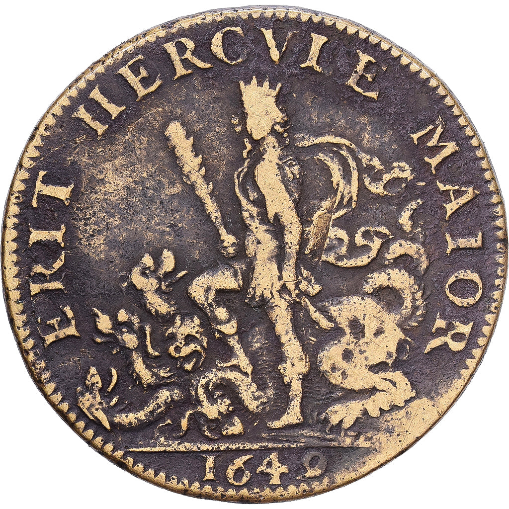 Francja, Token, Louis XIV, Conseil du Roi, 1649, Mosiądz, VF(30-35)