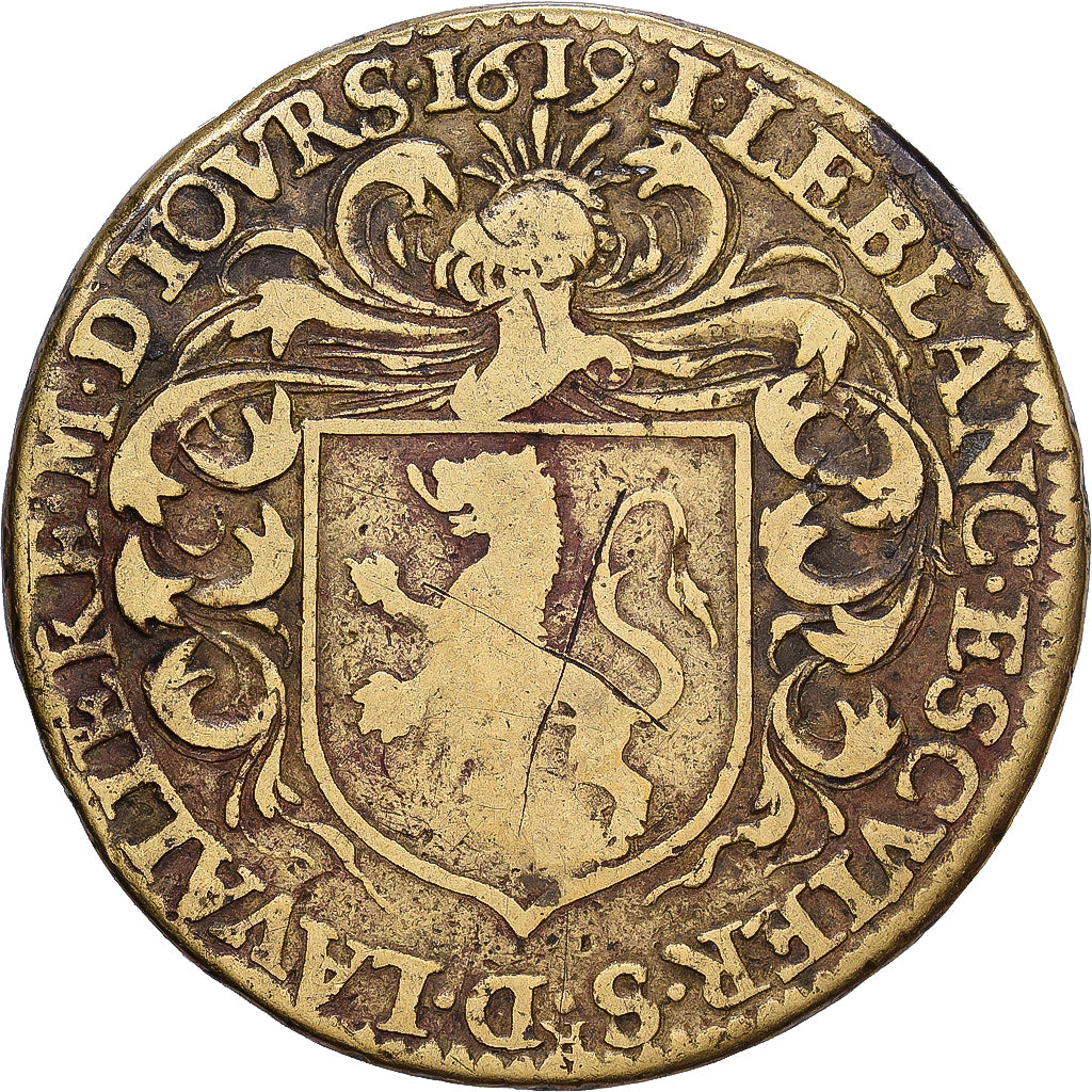 France, Jeton, TOURAINE - NOBLESSE ET VILLES Jean Leblanc, Maire de Tours, 1619