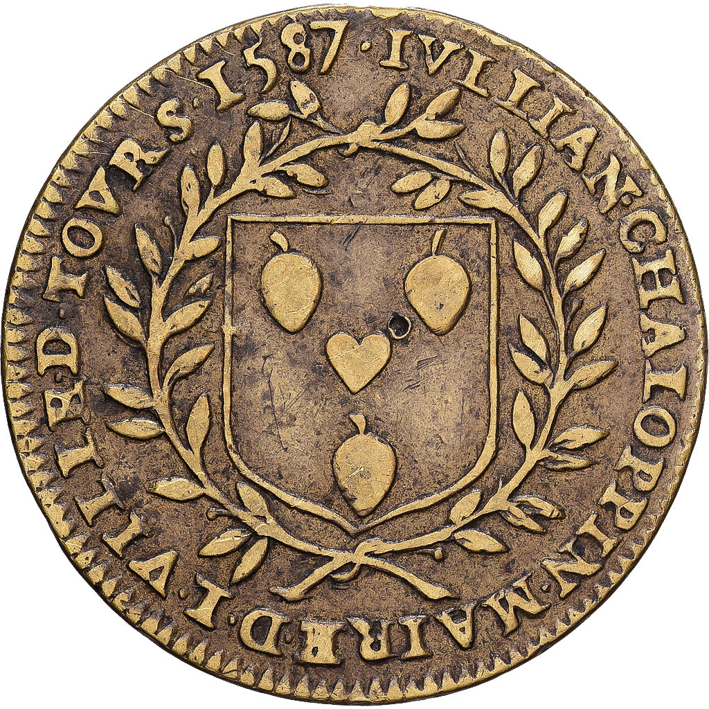 France, Token, TOURAINE - NOBLESSE ET VILLES , Julian Chaloppin, maire de Tours