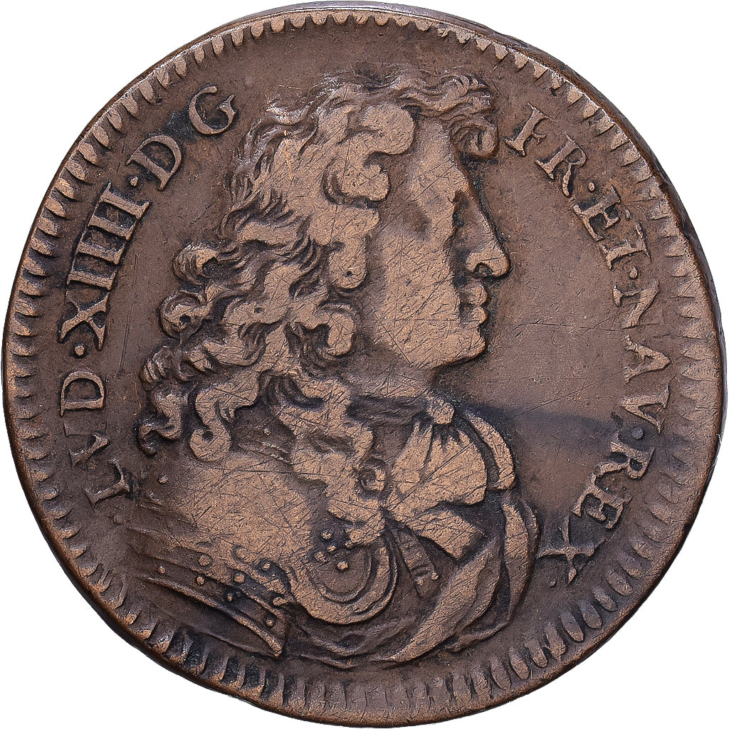 Frankrijk, Token, Louis XIV, Le Roi Soleil, 1669, Koper, FR