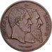Belgia, medal, Léopold Ier-Léopold II, 1880, Brązowy, Wiener, AU(50-53)