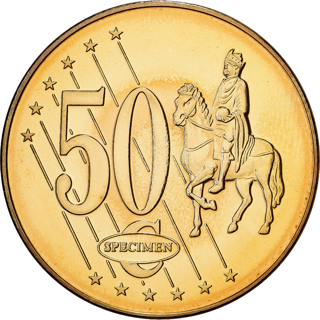 Vatican, Médaille, 50 C, Essai-Trial Jean Paul II, 2003, Cupronickel doré, FDC