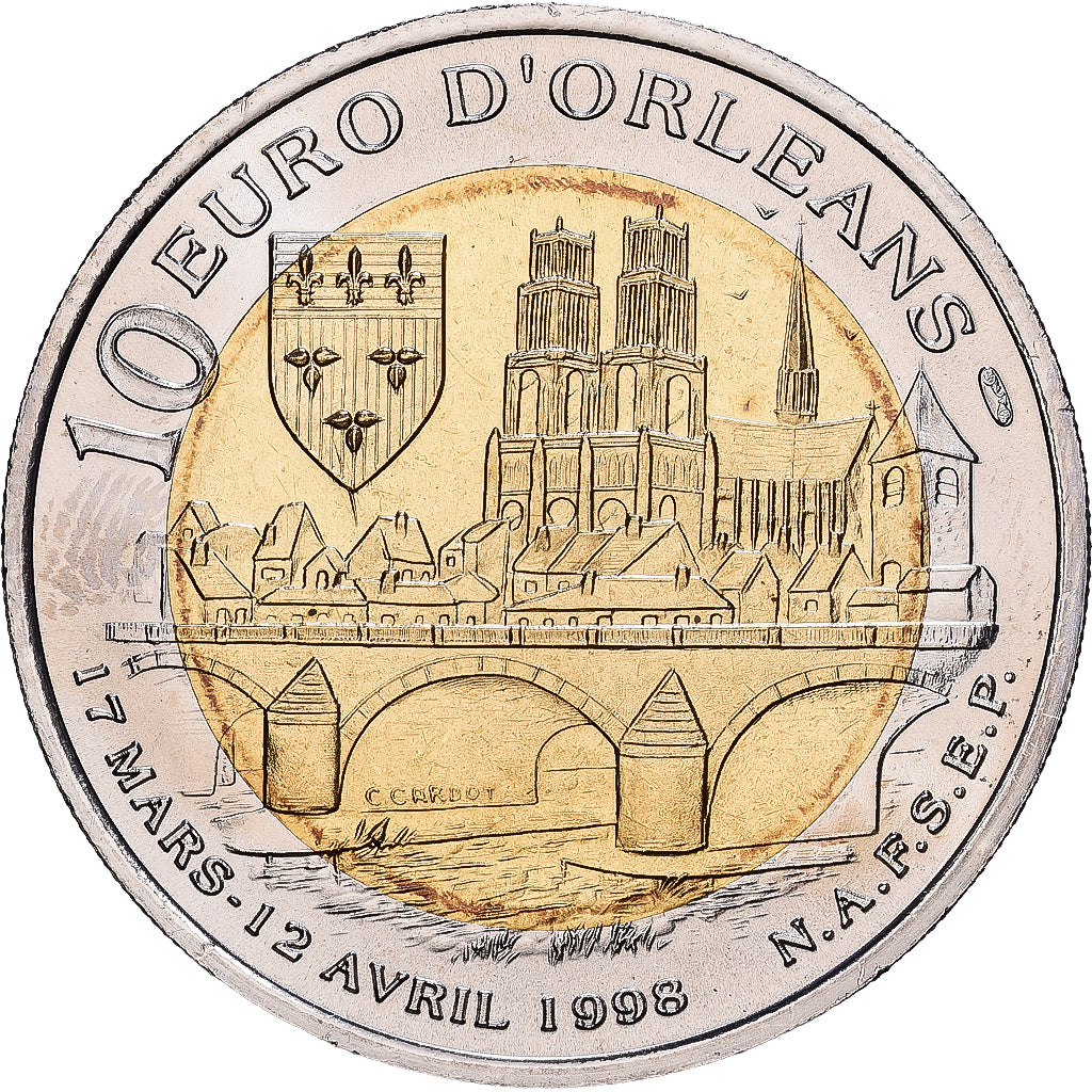France, 10 Euro, Orléans - Hotel Groslot, 1998, FDC