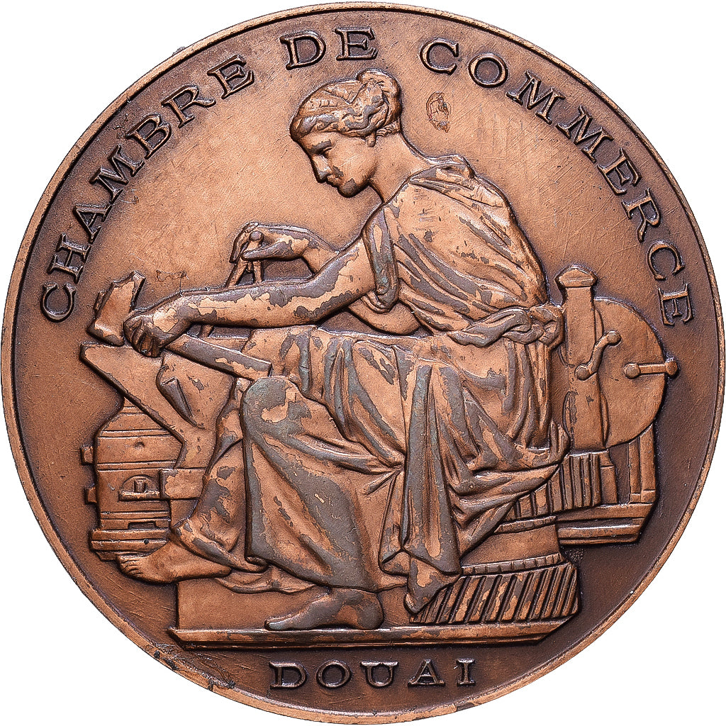 Francja, medal, Chambre de Commerce., Brązowy, Douai, EF(40-45)