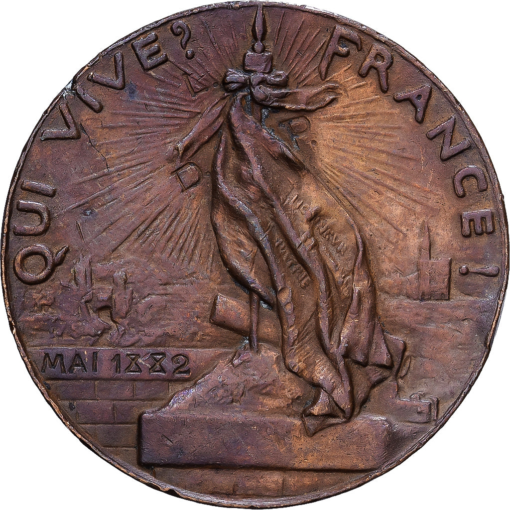 Francia, Token, Ligue des Patriotes, History, 1882, Mercié, MBC+, Bronce