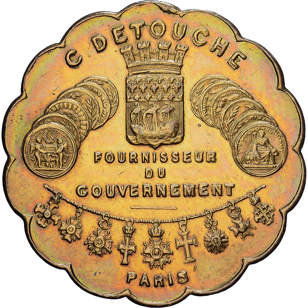 Frankrijk, Token, Napoléon III, Horlogerie Bijouterie G. Detouche, Tin, PR