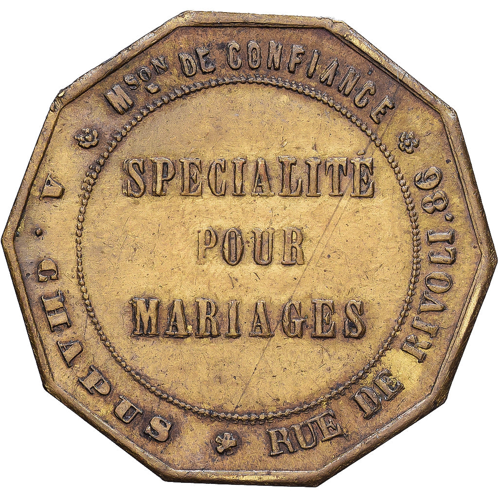 França, Token, Bijouterie La Gerbe d'Or, Latão, EF(40-45)
