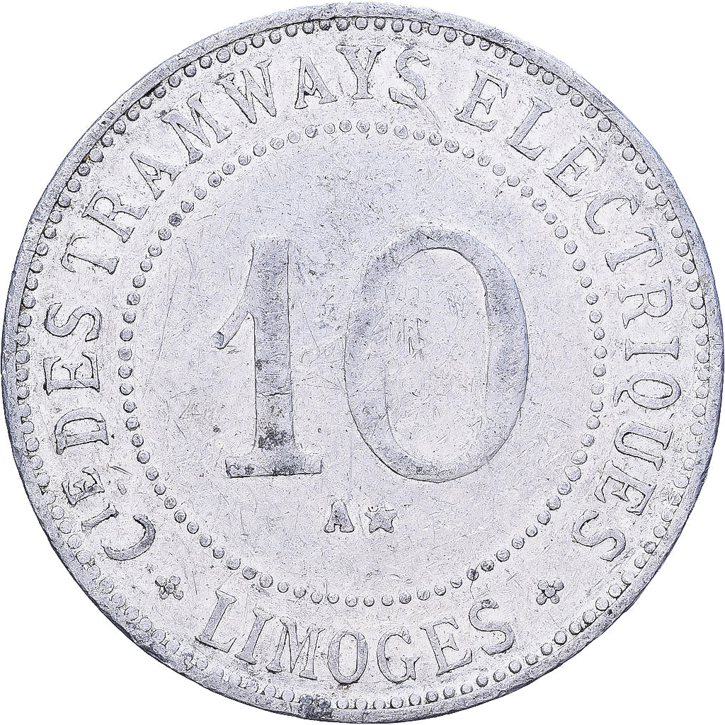 France, Compagnie des Tramways Electriques, 10 Centimes, Limoges, EF(40-45)
