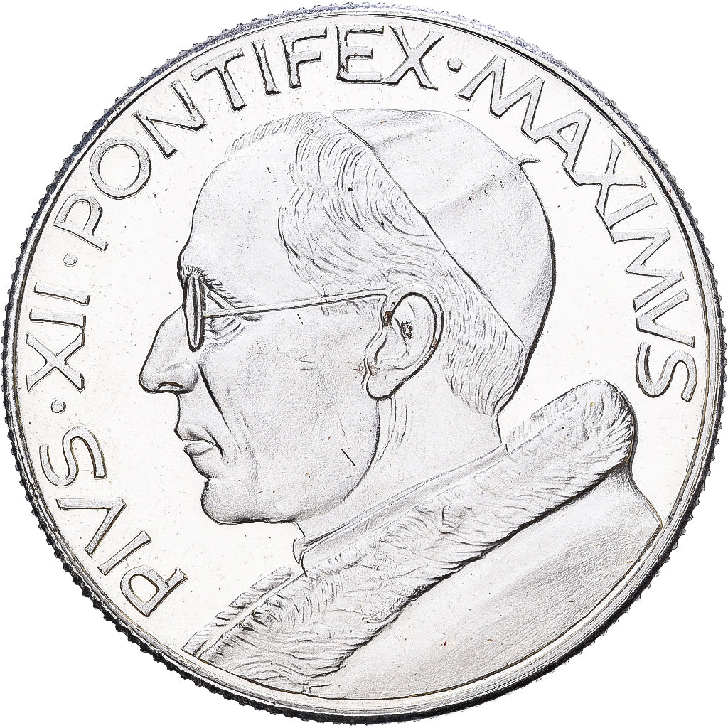 CIDADE DO VATICANO, medalha, Le Pape Pie XII, Cobre Revestido a Prata, MS(63)
