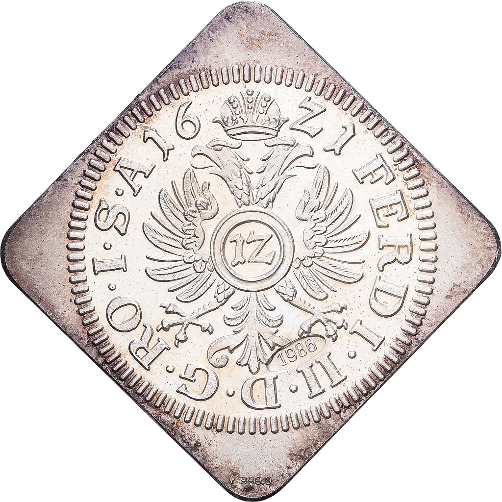 Alemania, medalla, Restrike, 12 Kreuzer, Ferdinand II, 1621, Plata, EBC