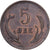 Dänemark, Christian IX, 5 Öre, 1874, Copenhagen, Bronze, SS, KM:794.1