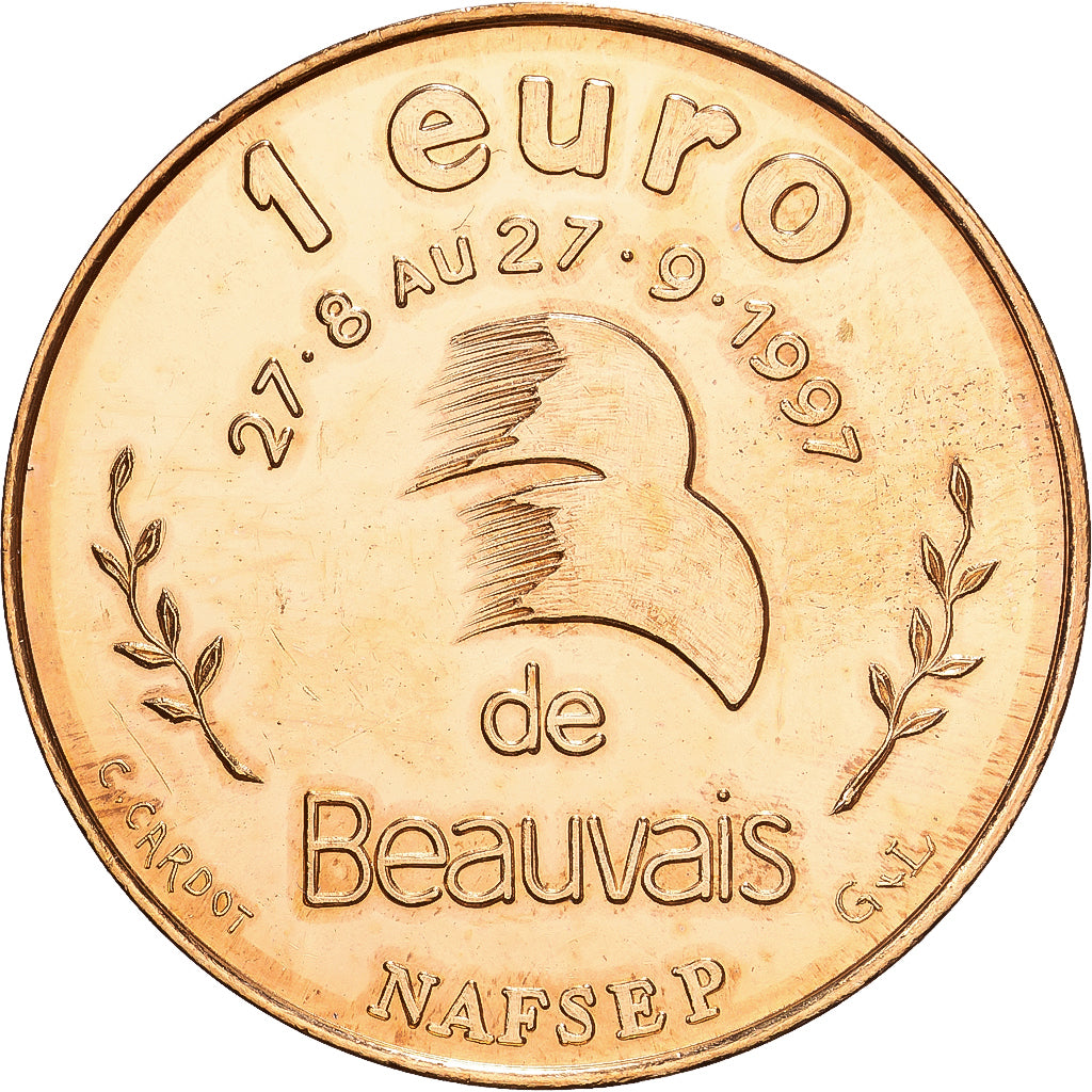 Francia, zeton, 1 Euro de Beauvais, 1997, Cupronickel, Cardot, SC