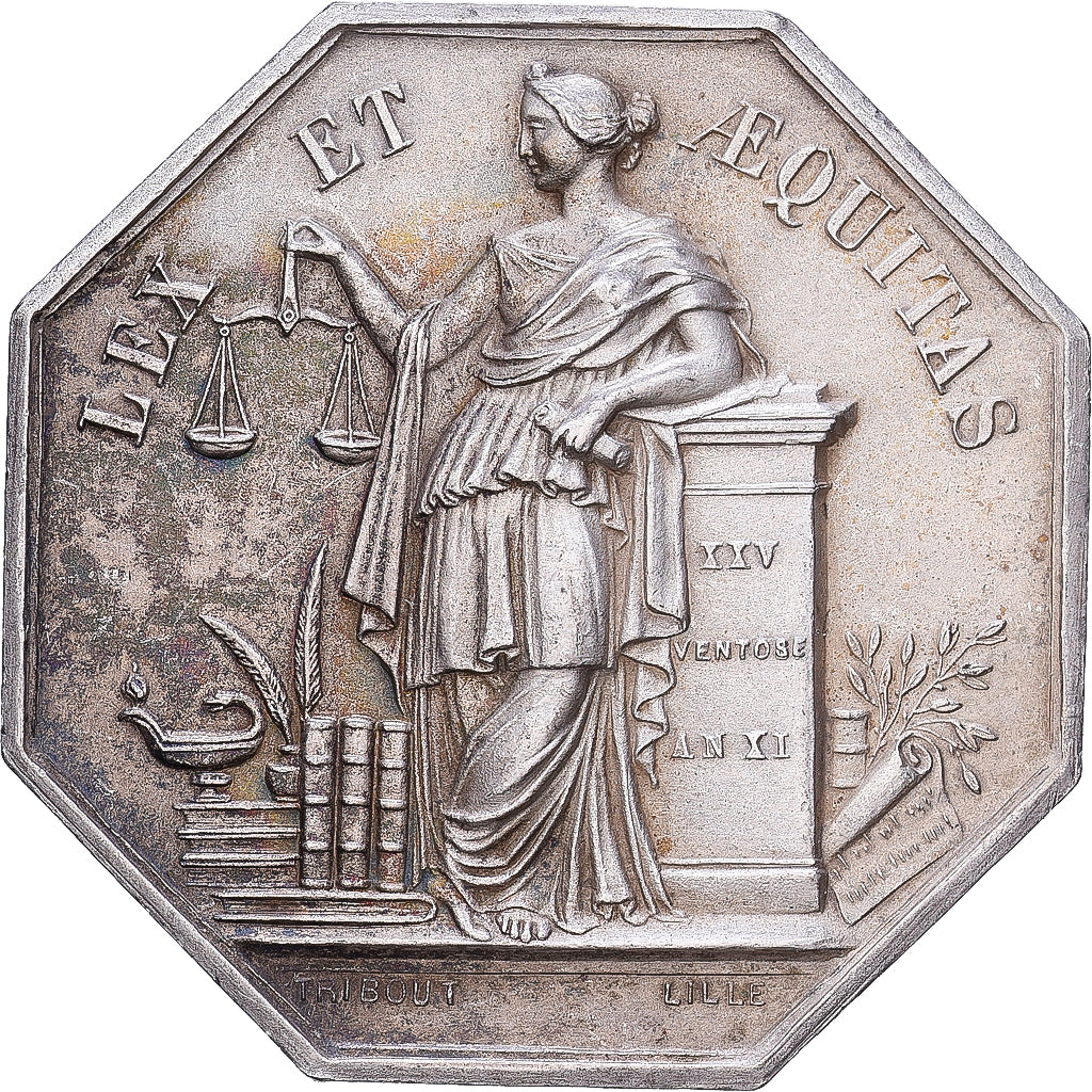 Frankreich, betaalpenning, Notaires de l'Arrondissement de Douai, Silber