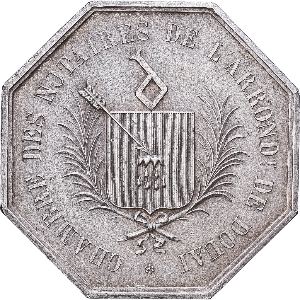 Frankreich, betaalpenning, Notaires de l'Arrondissement de Douai, Silber