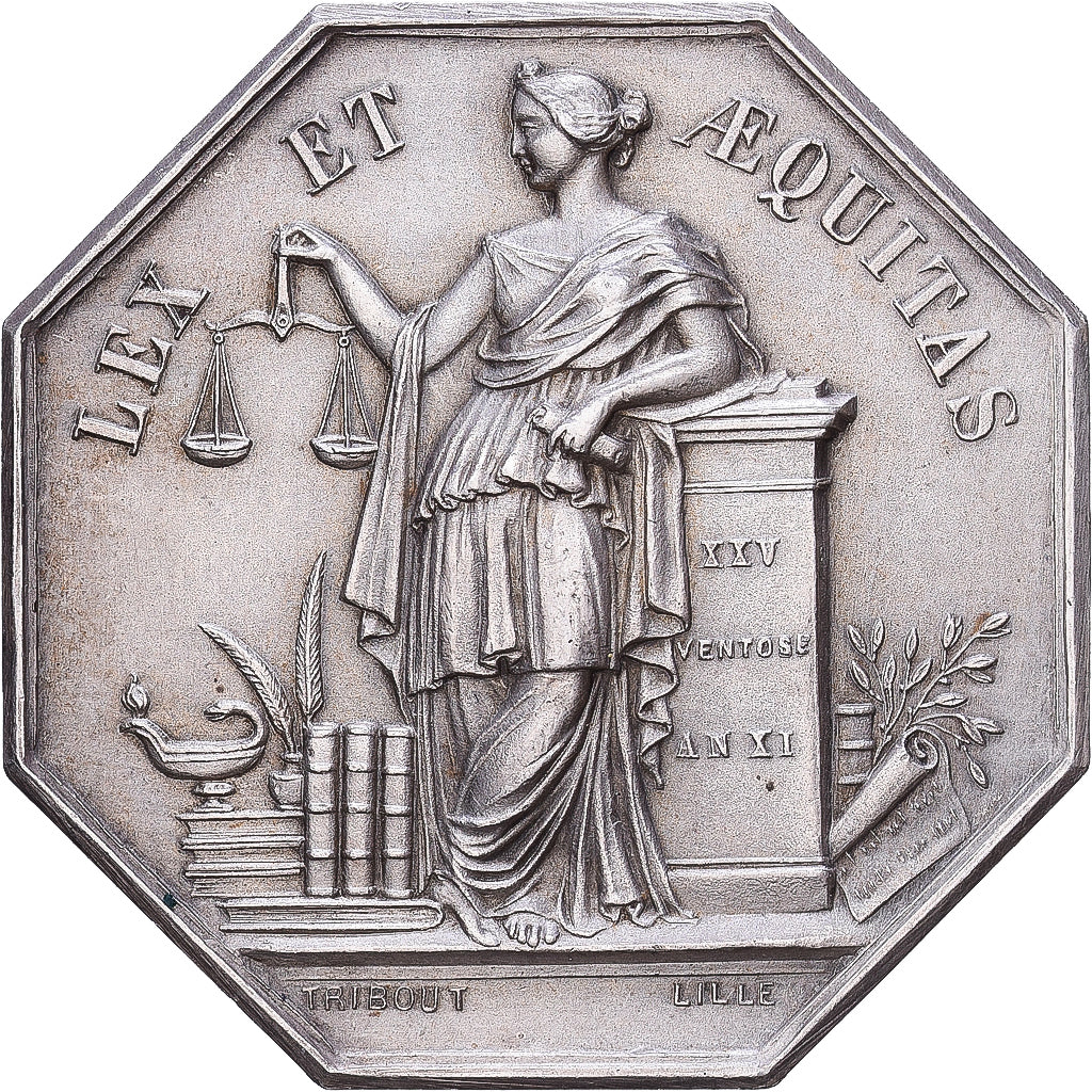 Frankreich, betaalpenning, Notaires de l'Arrondissement de Douai, Silber