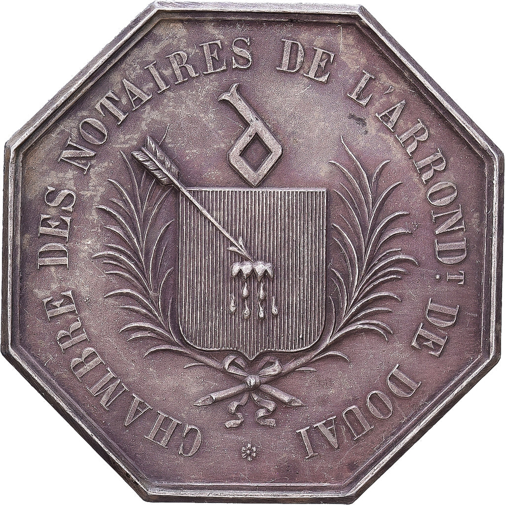 Frankreich, betaalpenning, Notaires de l'Arrondissement de Douai, Silber